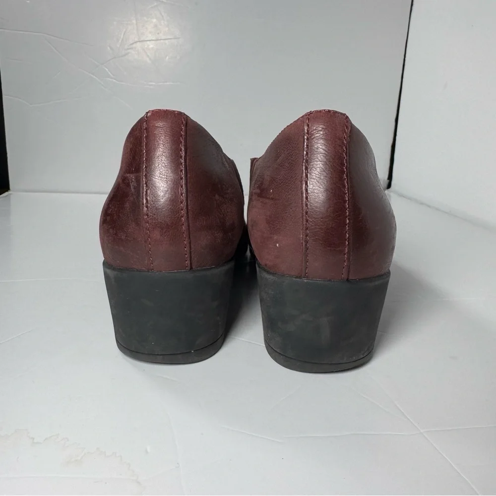 Dansko Camdyn Cherry Leather Low Heel Shoes Size 39 8 8.5 Comfy Work Nurse